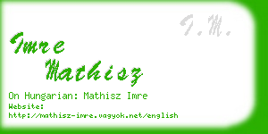 imre mathisz business card